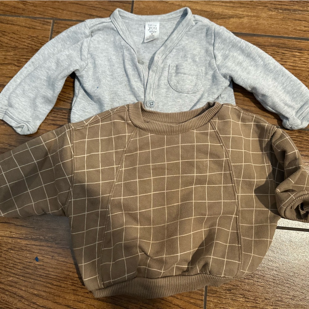 Stylish Brown sweater and Gray cardigan